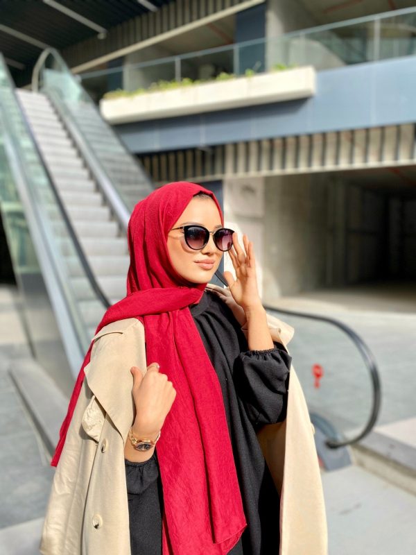 Oxygen His Serisi Pamuk Şal - Kırmızı - Organic ScarfsOrganic Scarfs