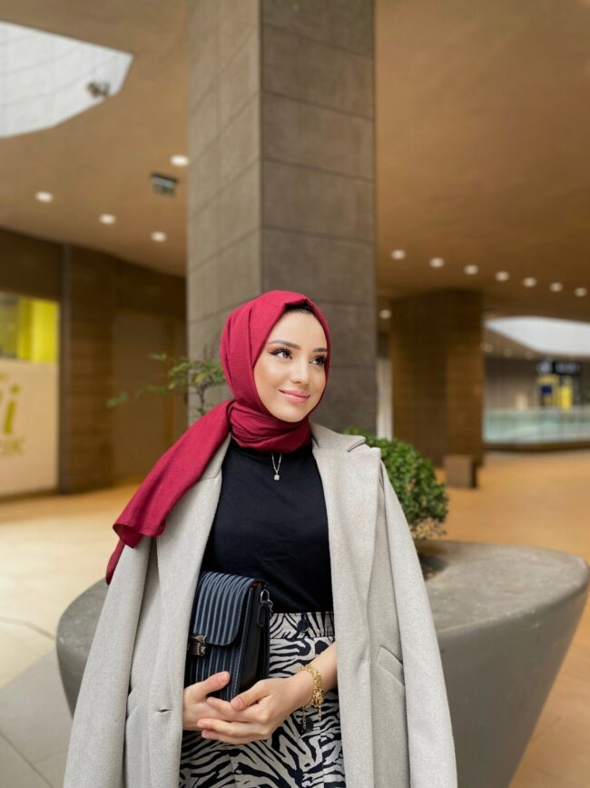 Oxygen His Serisi Pamuk Şal - Kırmızı - Organic ScarfsOrganic Scarfs