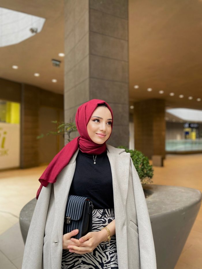 Oxygen His Serisi Pamuk Şal - Kırmızı - Organic ScarfsOrganic Scarfs