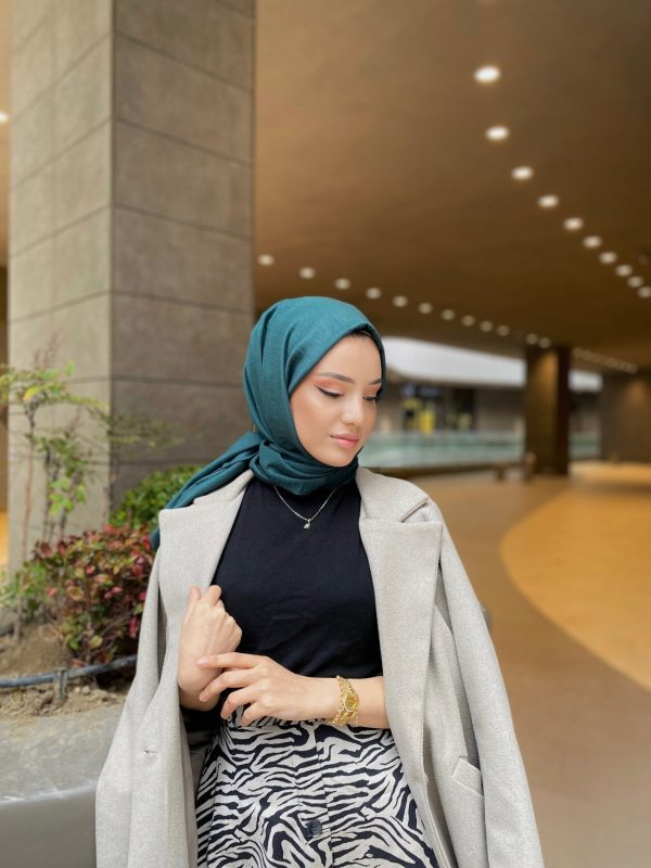 Oxygen His Serisi Pamuk Şal - Petrol - Organic ScarfsOrganic Scarfs