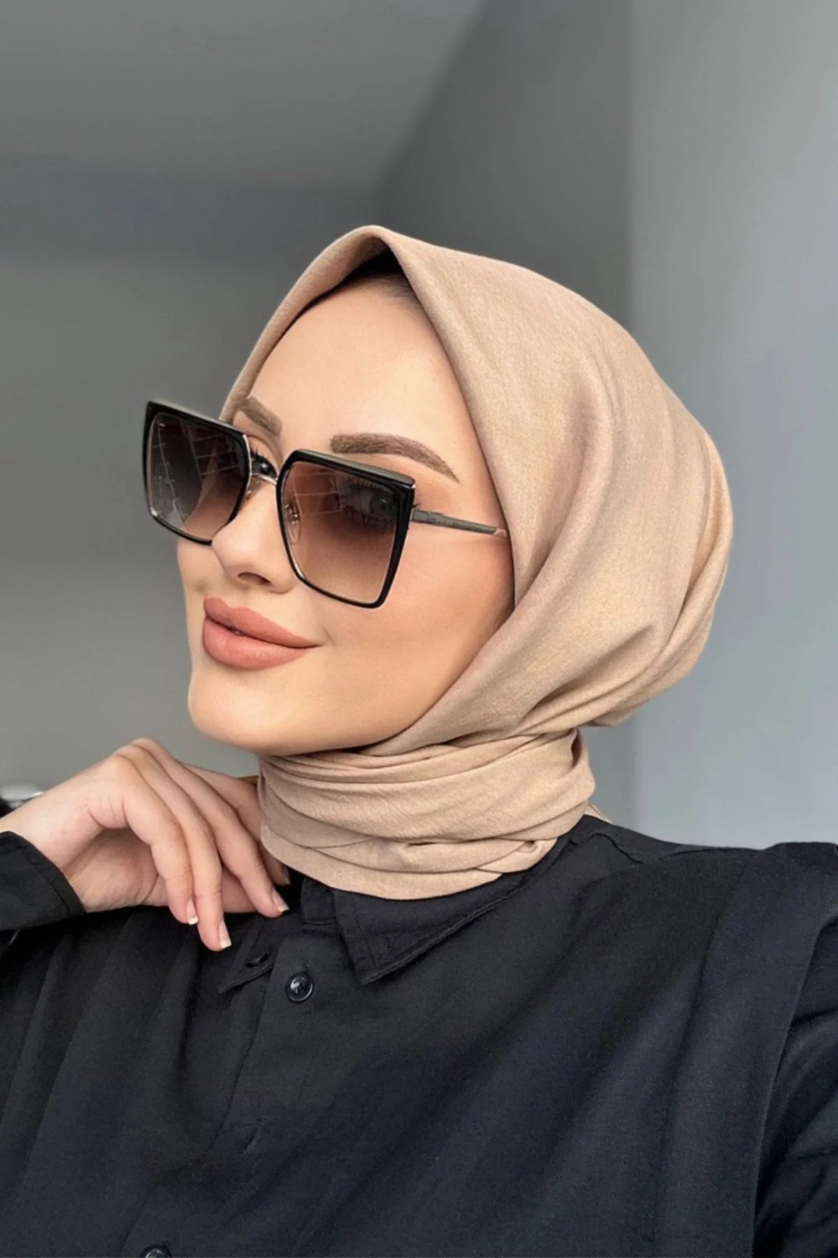 Pamuk Kraş Soft Eşarp - Caramel - Organic ScarfsOrganic Scarfs