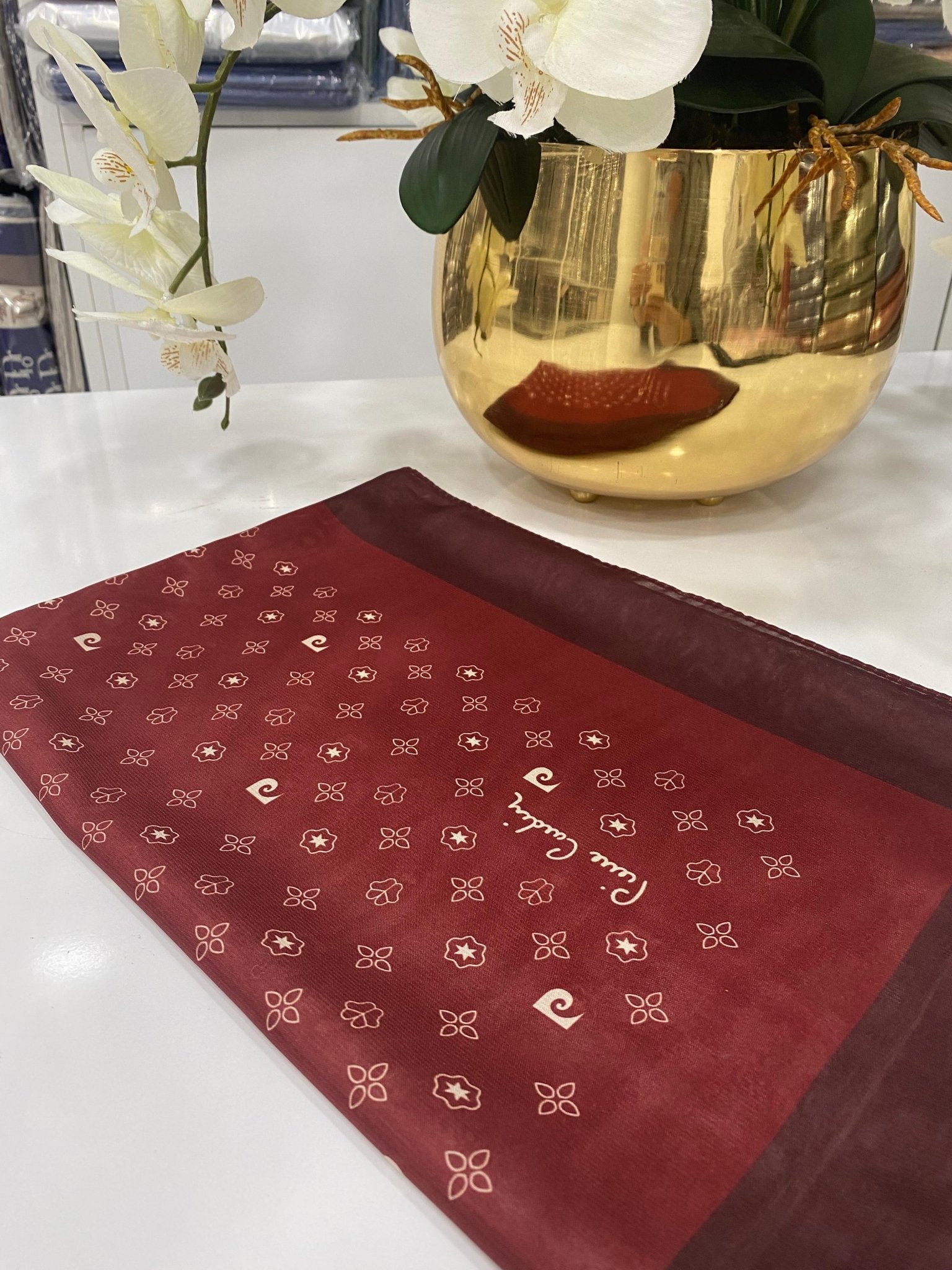 Pier Cardin İpeksi Şal - Bordo - Organic ScarfsOrganic Scarfs