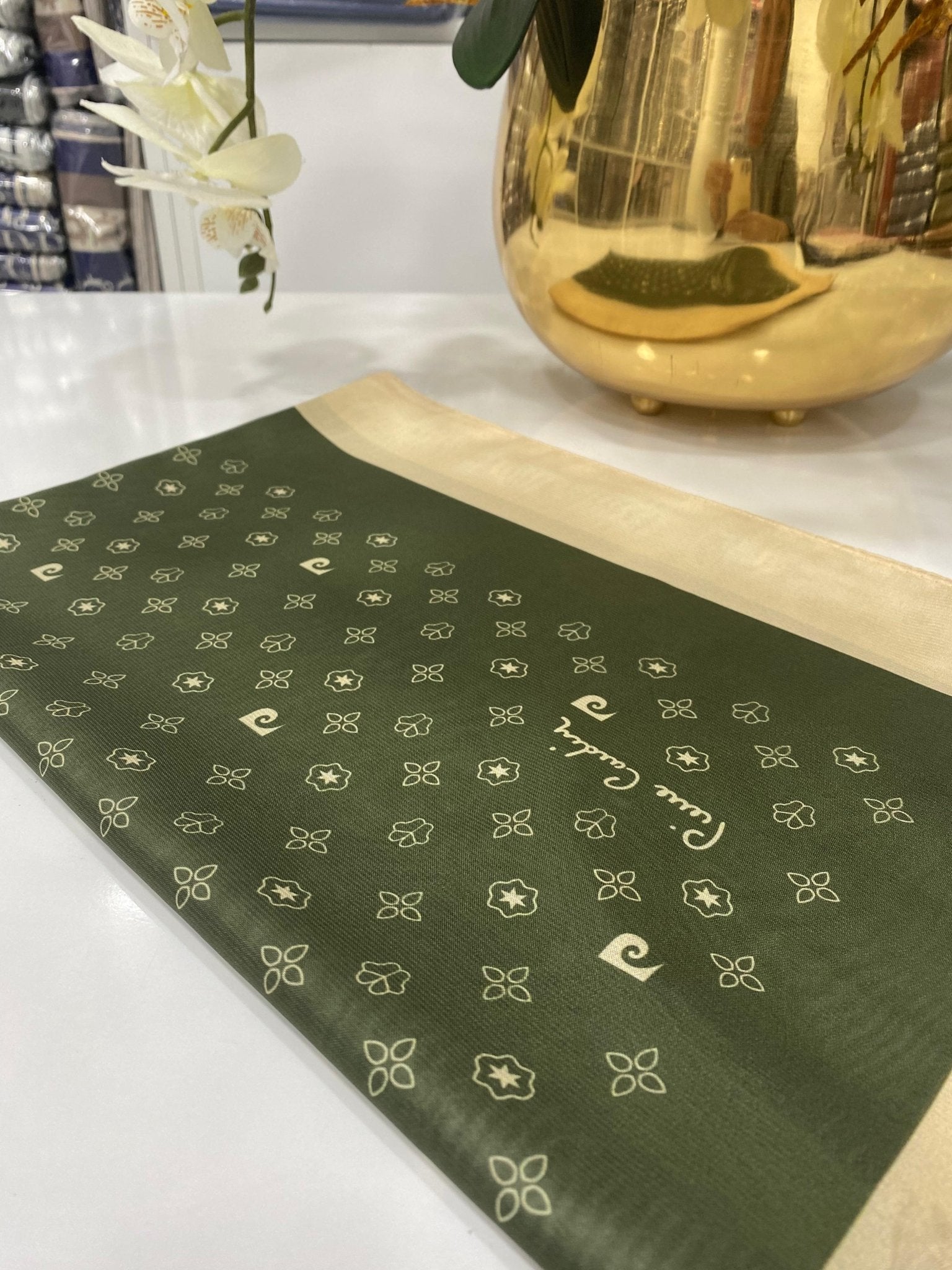 Pier Cardin İpeksi Şal - Haki - Organic ScarfsOrganic Scarfs