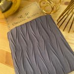 Pliseli Ağaç Kabuğu Şal - Antrasit