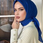 Organic Bambu Eşarp - Mavi