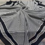 Siyah Beyaz Eşarp - Çizgili