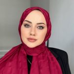 Su Yolu Pamuk Jakar Şal - Bordo