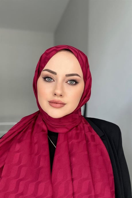 Su Yolu Pamuk Jakar Şal - Bordo - Organic ScarfsOrganic Scarfs