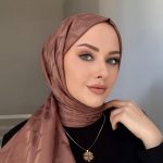 Su Yolu Pamuk Jakar Şal - Çikolata