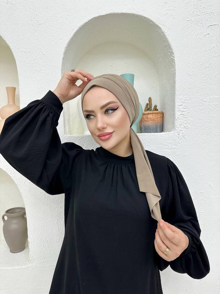 Tasarım Dubai Bone Şal - Vizon - Organic ScarfsOrganic Scarfs