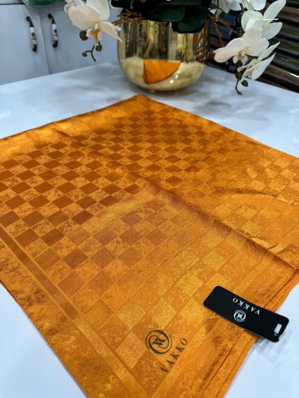 Vakko Dama Desen Eşarp - Turuncu - Organic ScarfsOrganic Scarfs