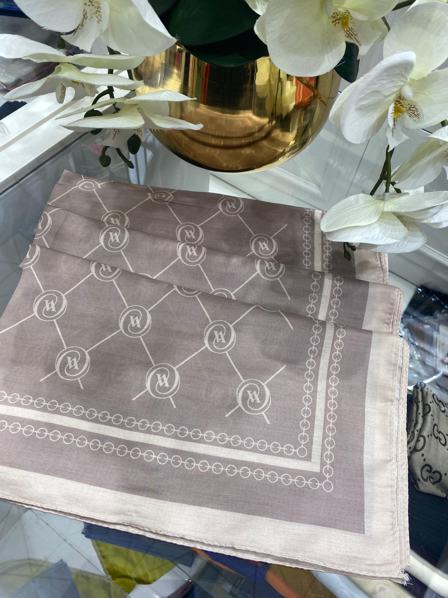 Vakko Desen Pamuk Soft Şal - Vizon - Organic ScarfsOrganic Scarfs