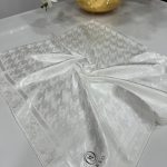 Vakko Kazayağı Desen Eşarp - Ekru