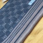 Vakko Şeritli Desen Şal - Ağaç Kabuğu