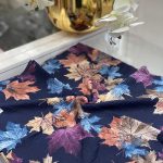 Yaprak Desen Mio Caz Eşarp - Mürdüm