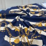 Zincirli Desen Mio Cazz Eşarp - Lacivert