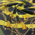 Zincirli Desen Mio Cazz Eşarp - Yağ Yeşili