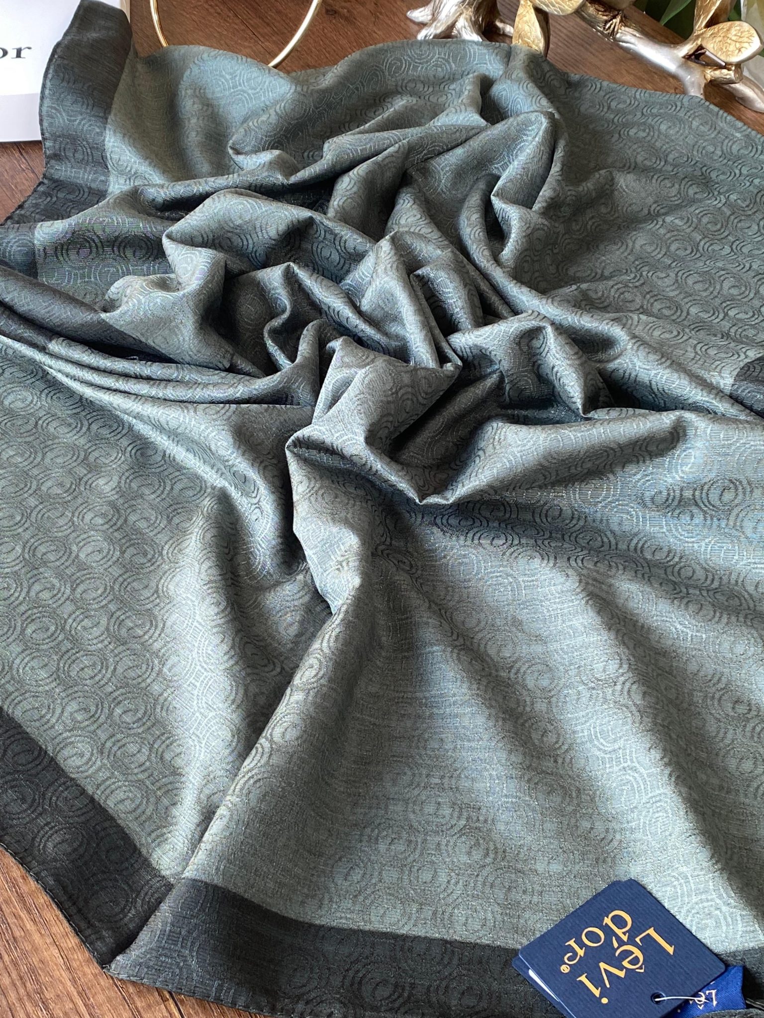 Levidor Monogram Şal - Mint - Görsel 2