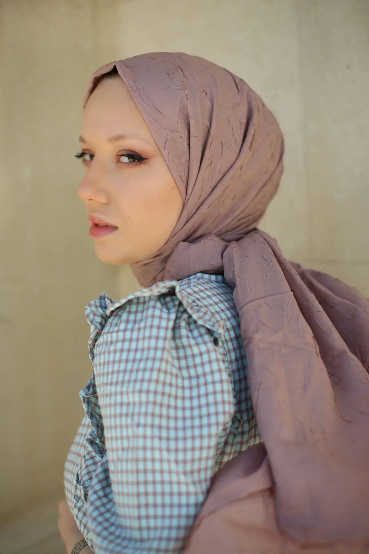 Bambu Kraş Şal - Bal Rengi