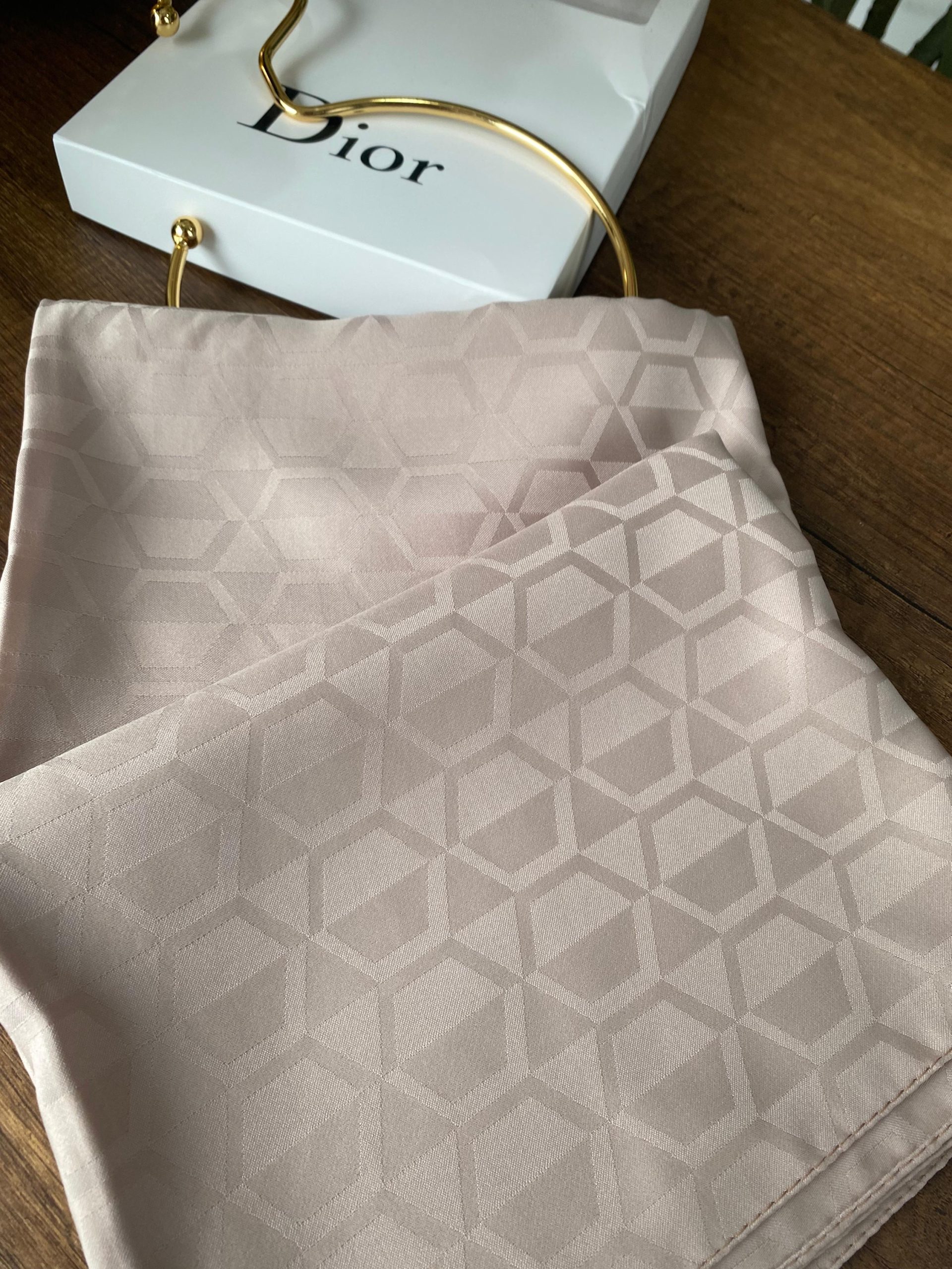 Elmas Desen Pamuk Jakar Şal - Krem - Görsel 2