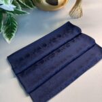 Dior Desen Pamuk İpeksi Jakar Şal 88731 - Lacivert