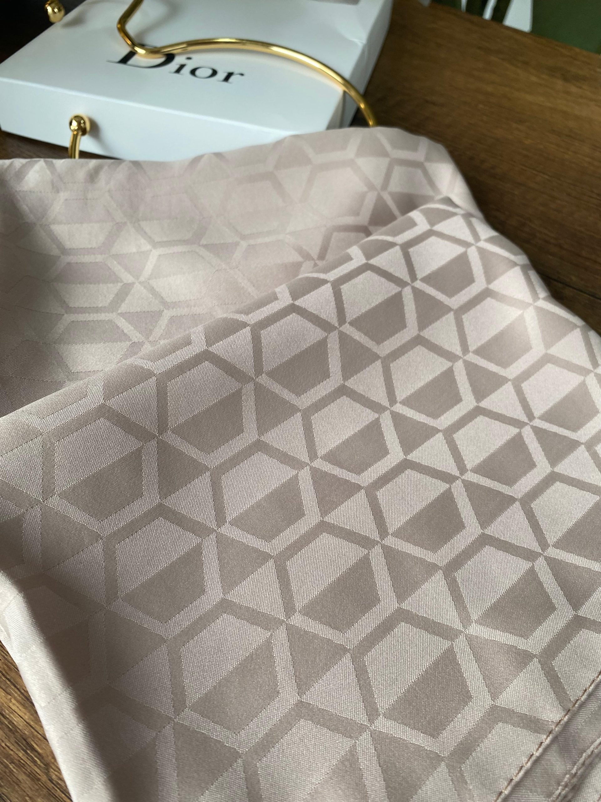 Elmas Desen Pamuk Jakar Şal - Krem