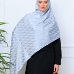 Su Yolu Pamuk Jakar Şal - Gri