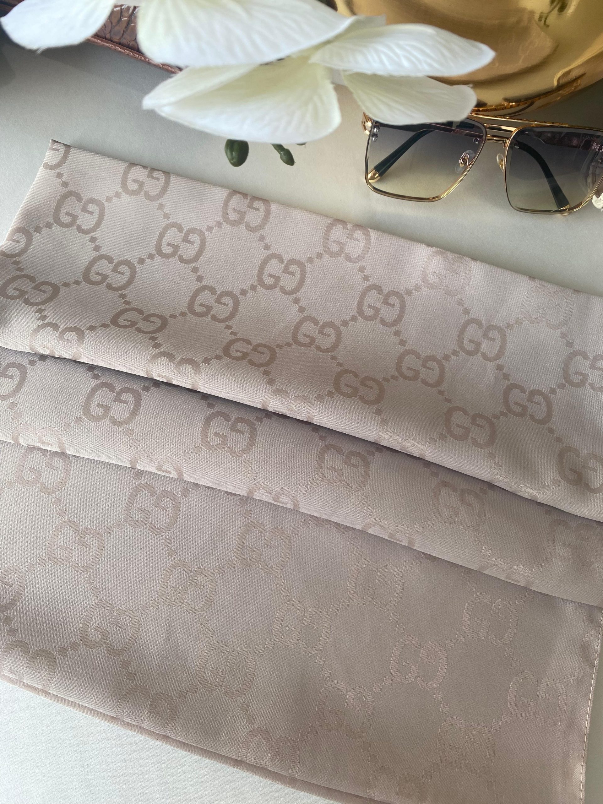 G Desen Pamuk İpeksi Jakar Şal 908204 - Soft Vizon