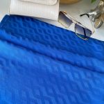 Zigzag Desen Pamuk Jakar Şal - İndigo