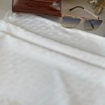 Zigzag Desen Pamuk Jakar Şal - Ekru