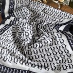 Dior Desen Pamuk Soft Şal - Siyah