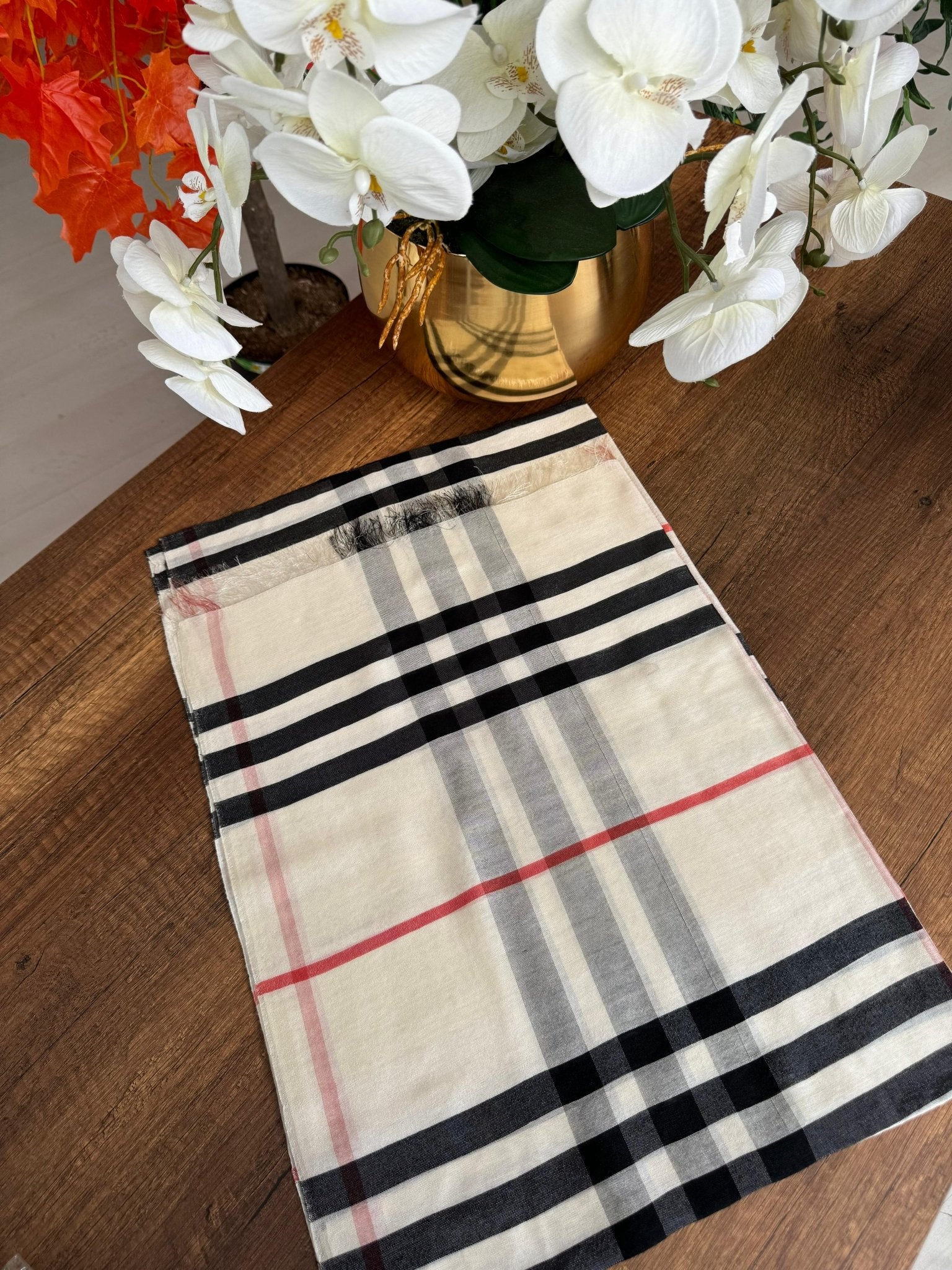 Burberry İthal Vual İpek Şal - Bej - Organic ScarfsOrganic Scarfs