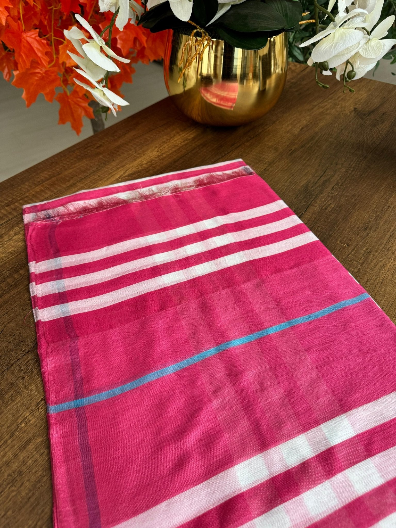 Burberry İthal Vual İpek Şal - Fuşya - Organic ScarfsOrganic Scarfs