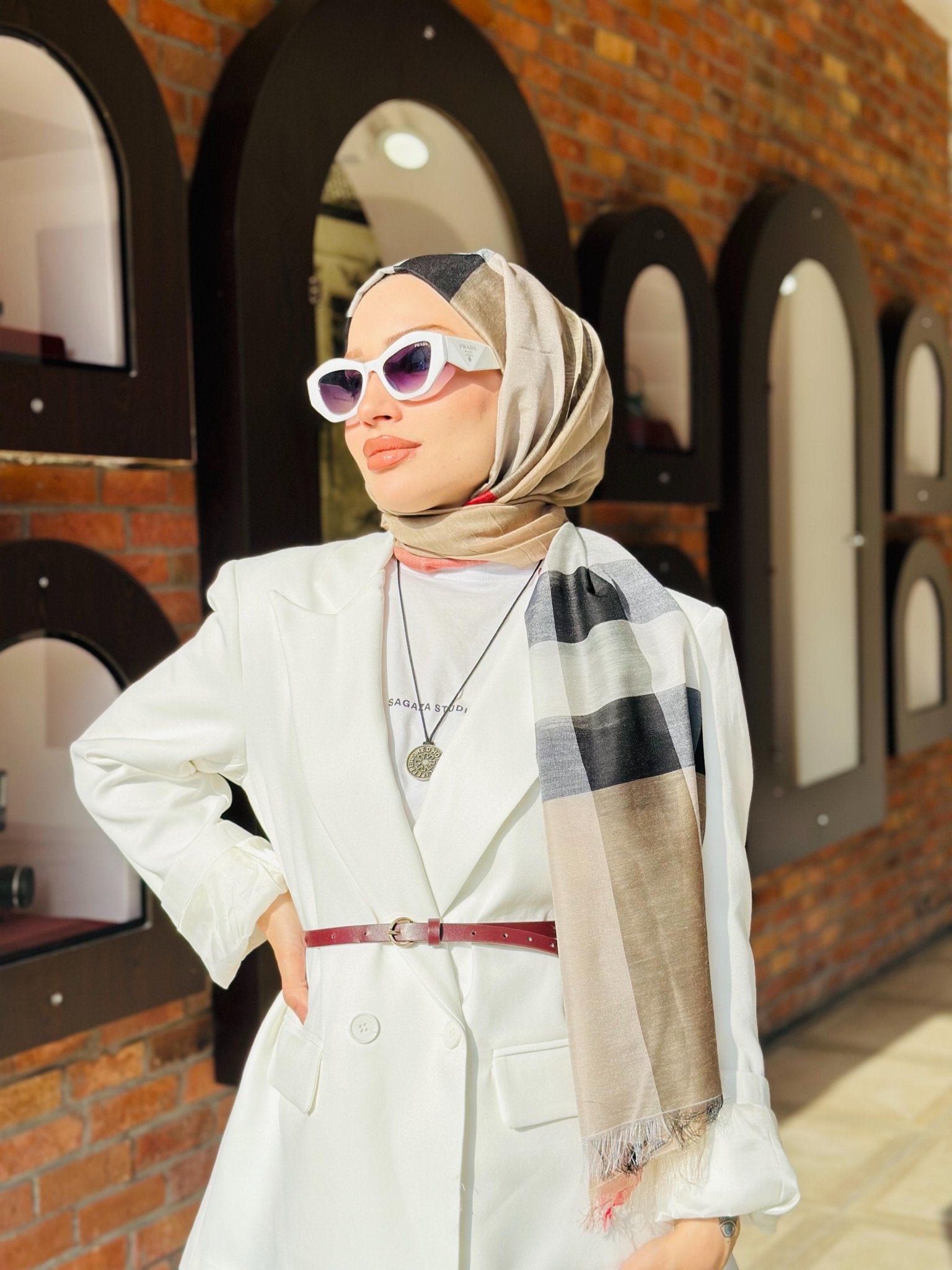 Burberry İthal Vual İpek Şal - Organic ScarfsOrganic Scarfs