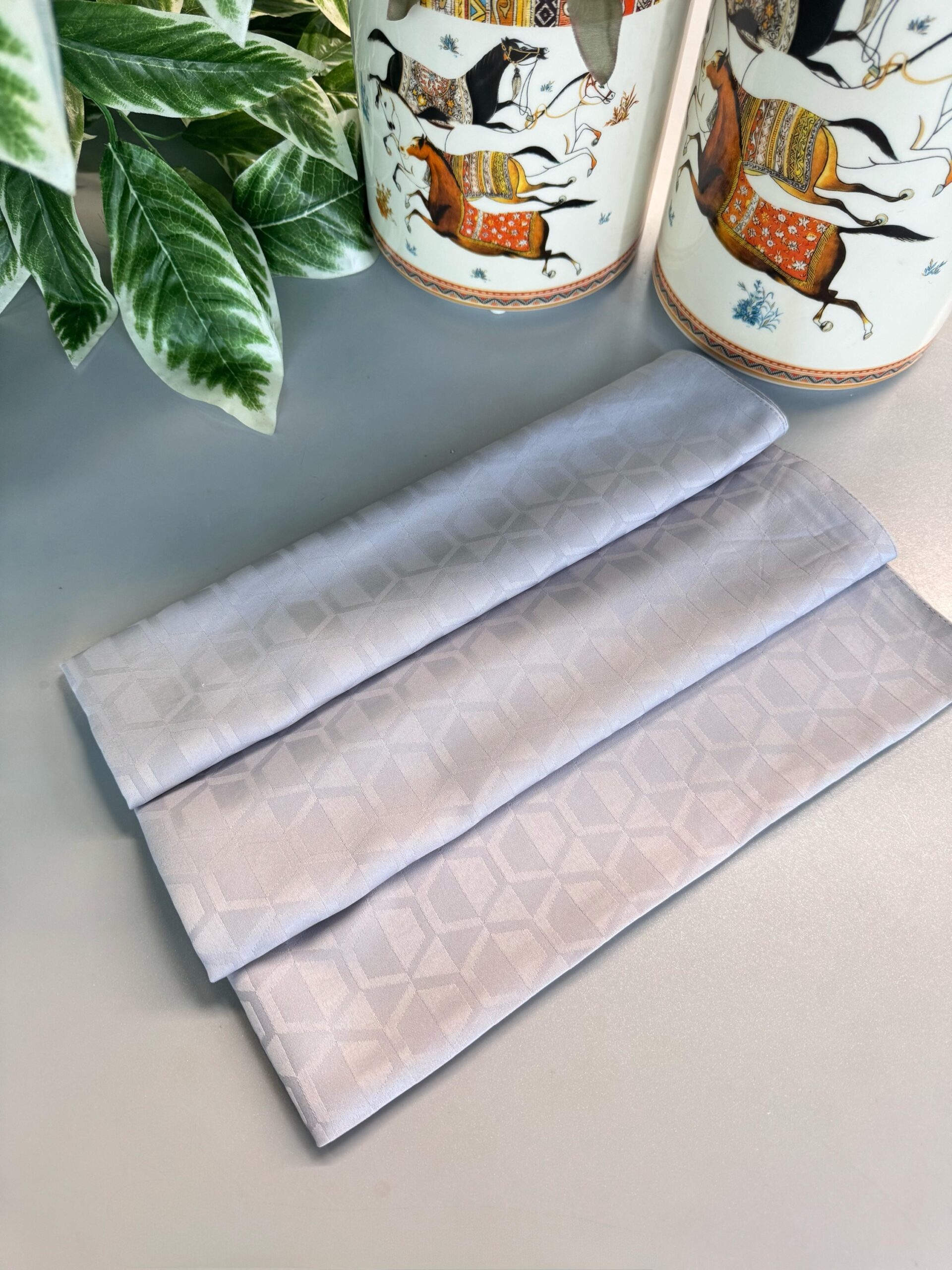 Elmas Desen Pamuk Jakar Şal - Gri