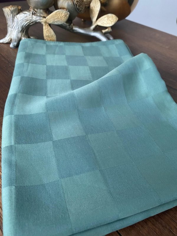 Dama Desen Jakar Şal - Çay Ağacı - Organic ScarfsOrganic Scarfs