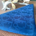 Dior Desen Pamuk Jakar Eşarp 88962 - Lacivert