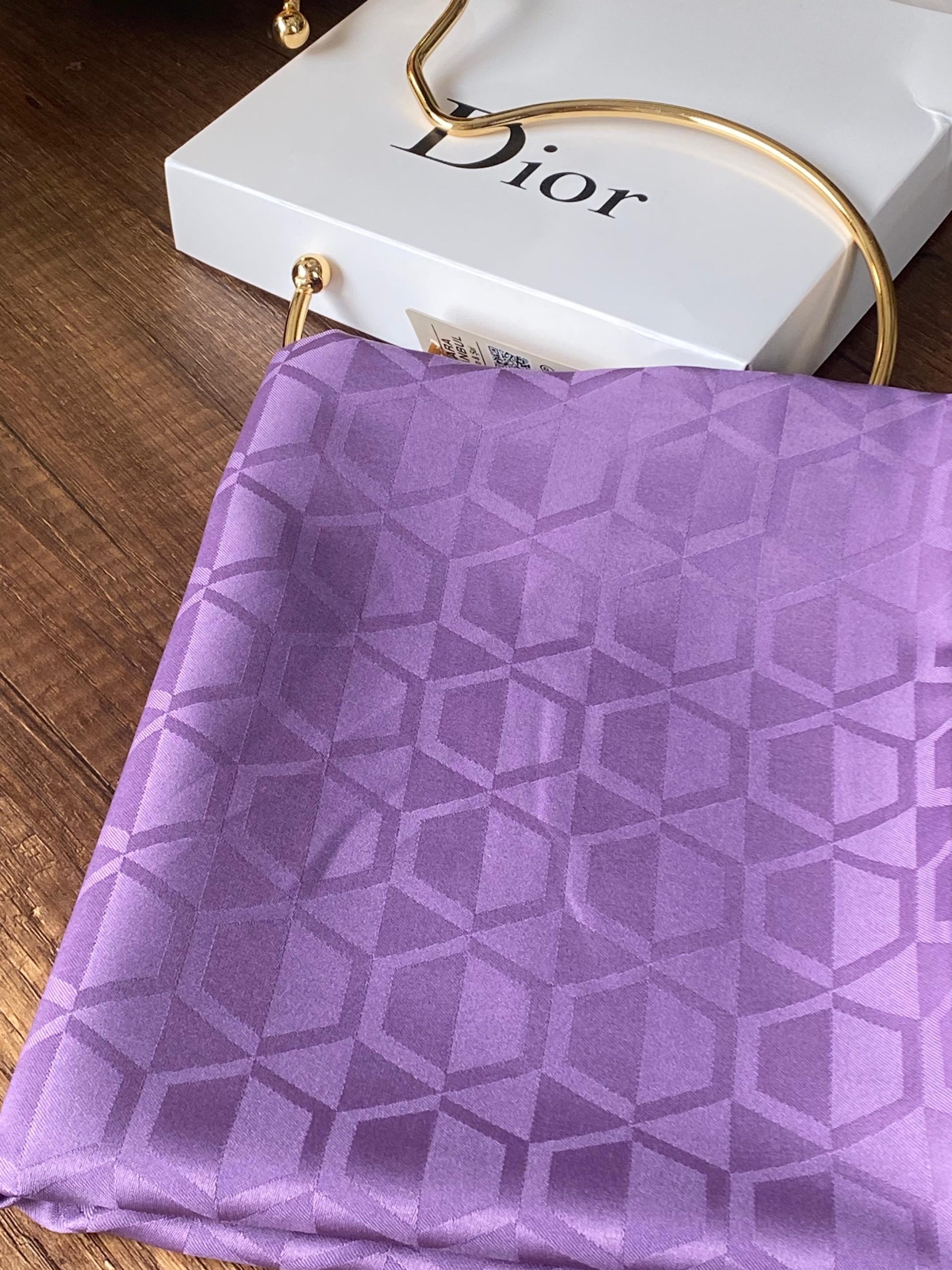 Elmas Desen Pamuk Jakar Şal - Eflatun