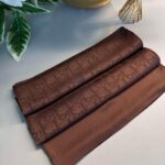 Dior Desen Pamuk İpeksi Jakar Şal 88731 - Acı Kahve