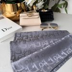 Dior Parlak İpeksi Jakar Şal 44121 - Antrasit