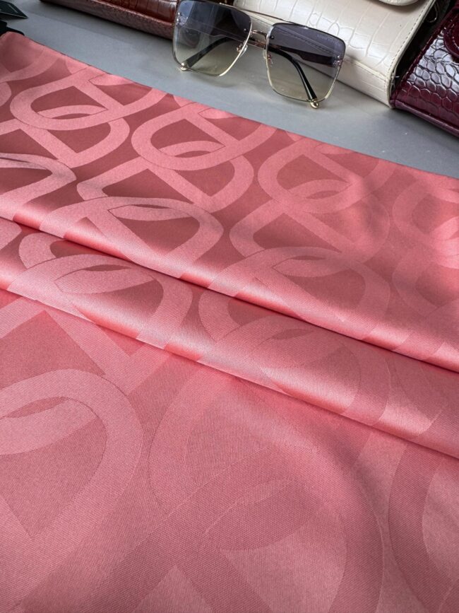 Zincir Desen İpeksi Jakar Şal 45101 - Pamuk Şekeri