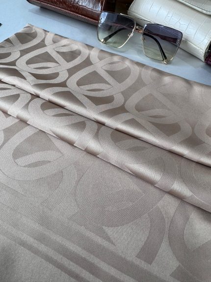 Zincir Desen İpeksi Jakar Şal 45101 - Bej