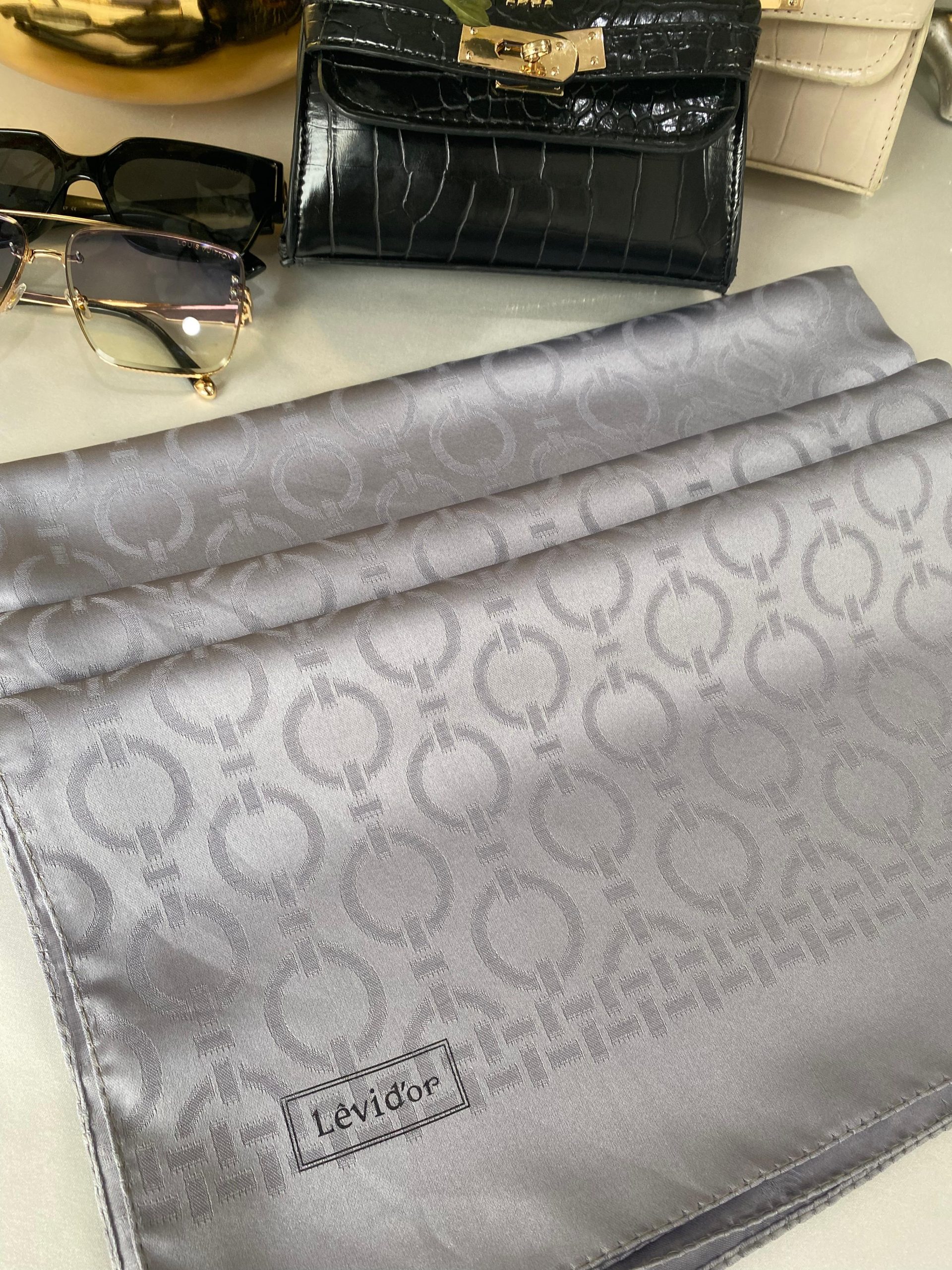 LEVİDOR Dublin Jakarlı Şal 17886 - Koyu Gri