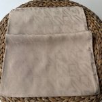 Kazayağı big desen jakar şal - latte