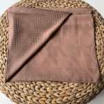 Kazayağı minimal desen jakar şal sütlü kahve