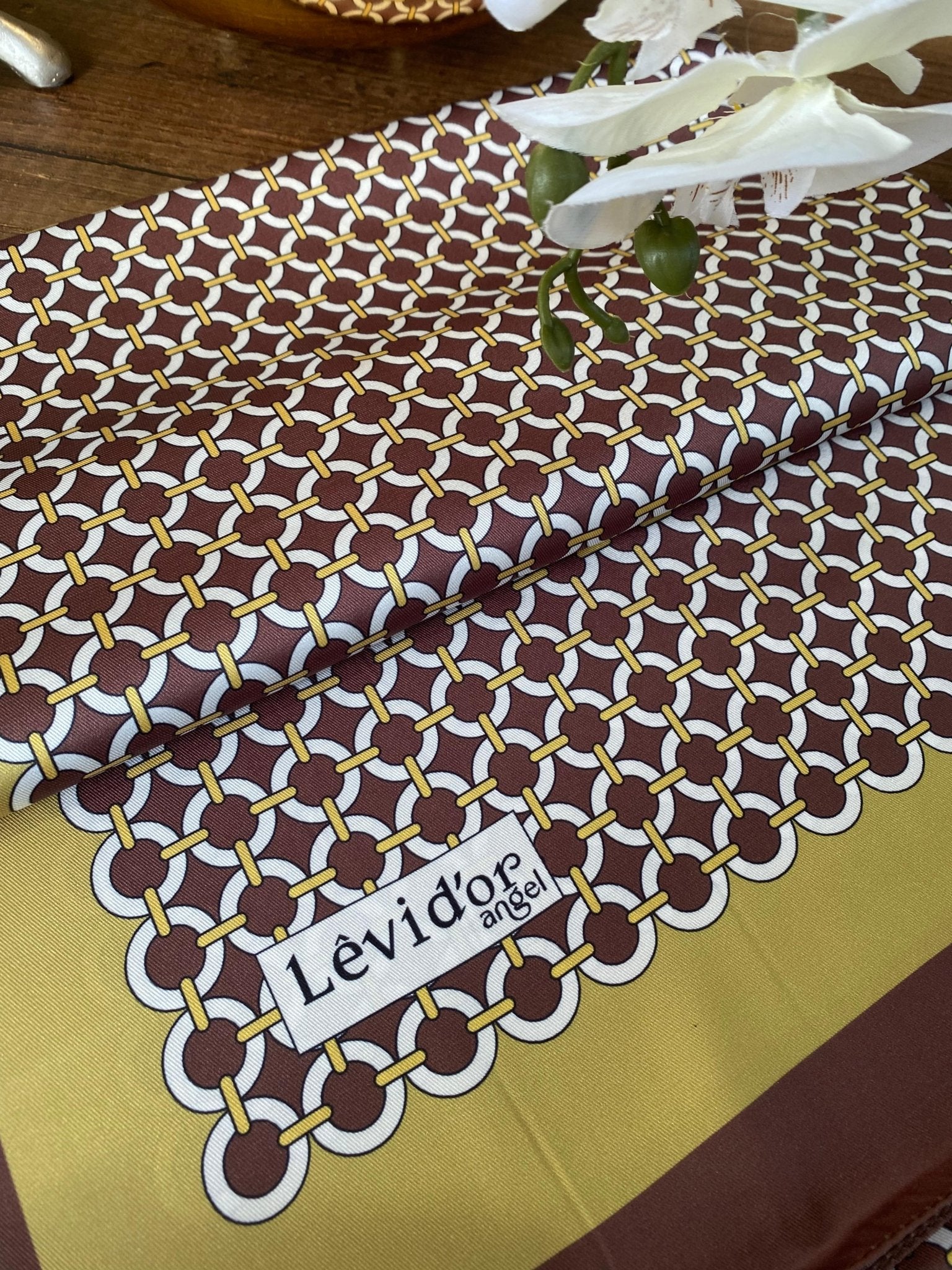 Levidor Angel İpek Şal - Kahverengi - Organic ScarfsOrganic Scarfs