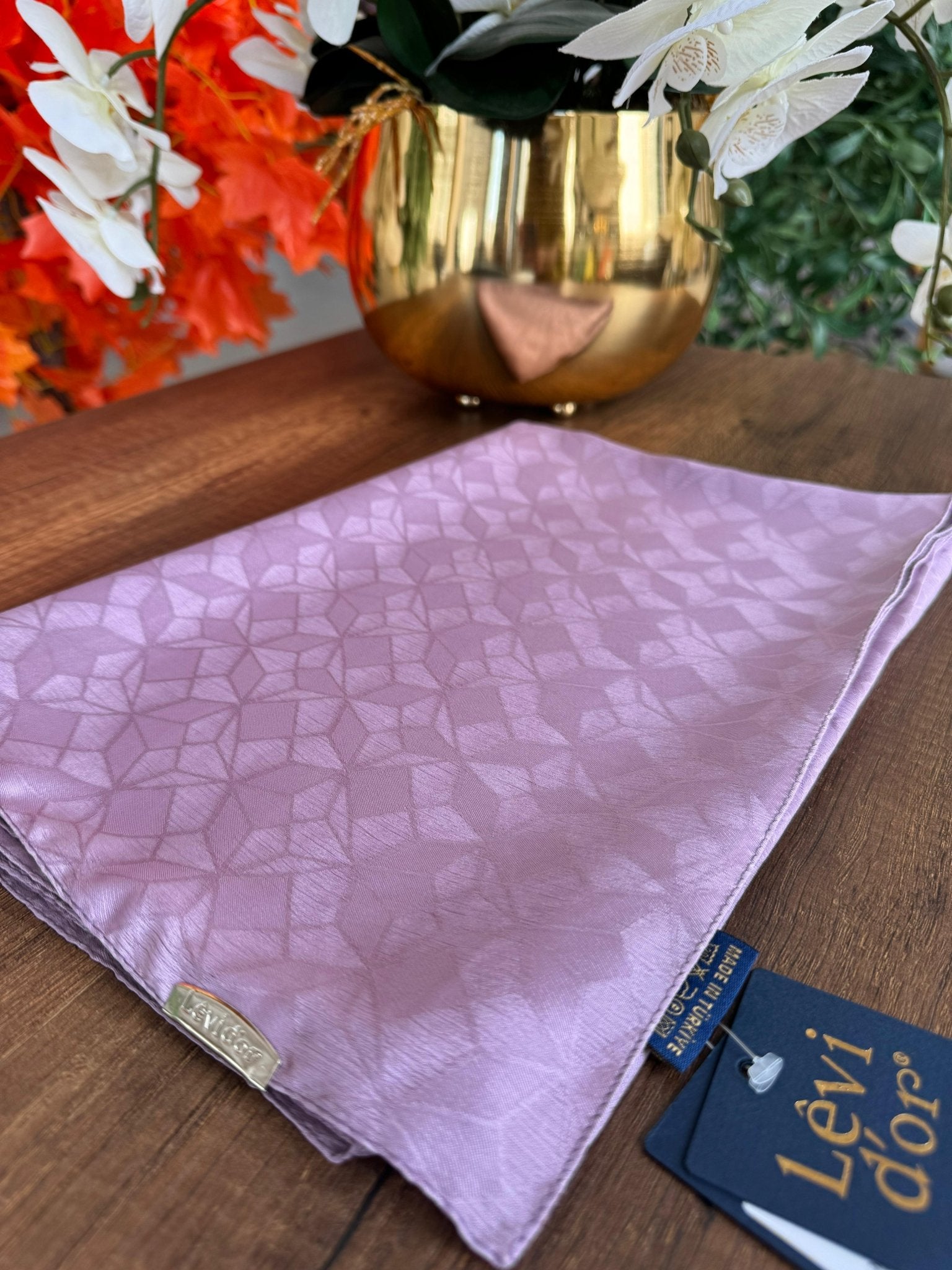 LEVİDOR Clover Jakar Capri Şal 17385 - Lavanta - Organic ScarfsOrganic Scarfs