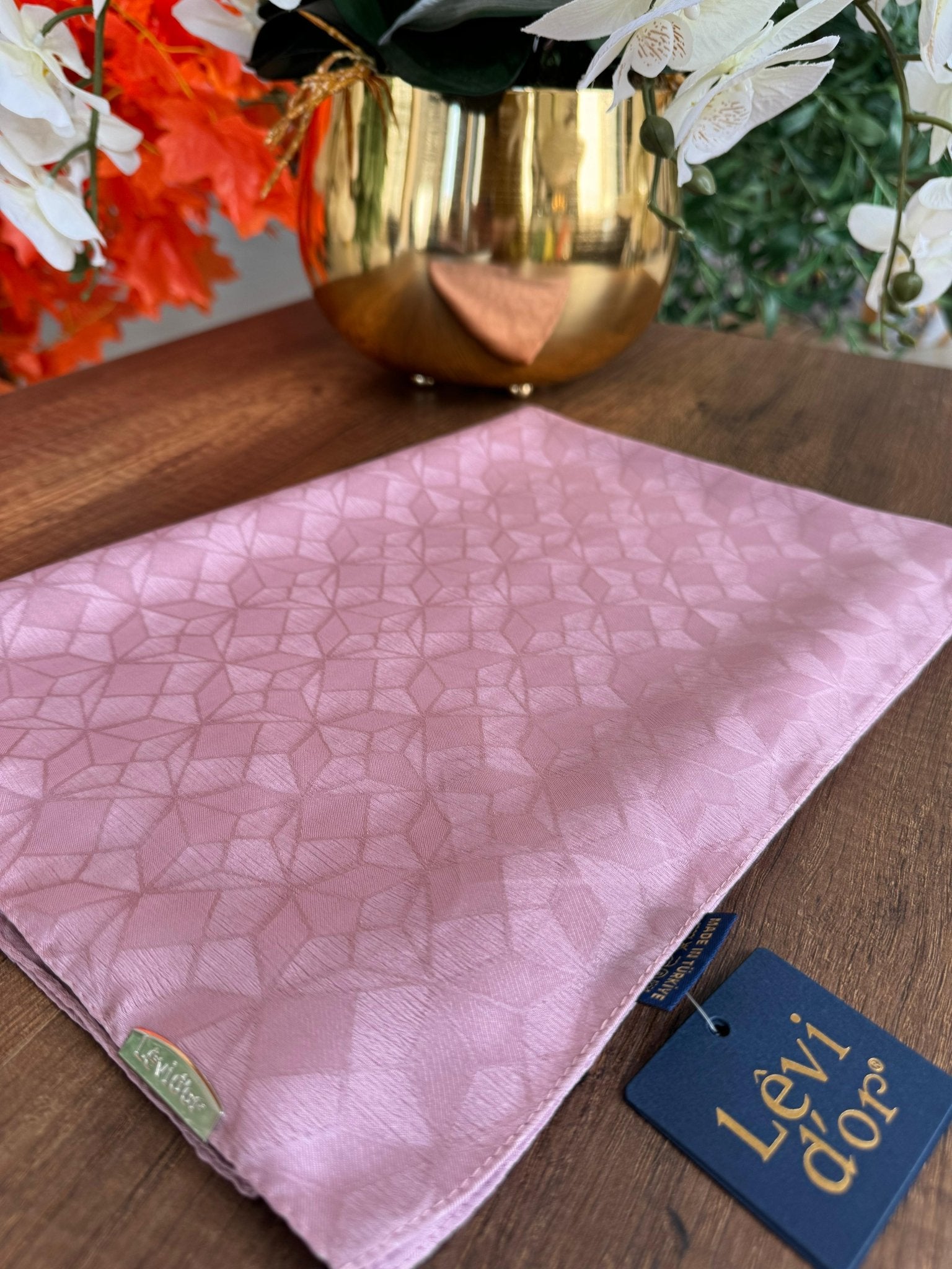 LEVİDOR Clover Jakar Capri Şal 17385 - Lila - Organic ScarfsOrganic Scarfs