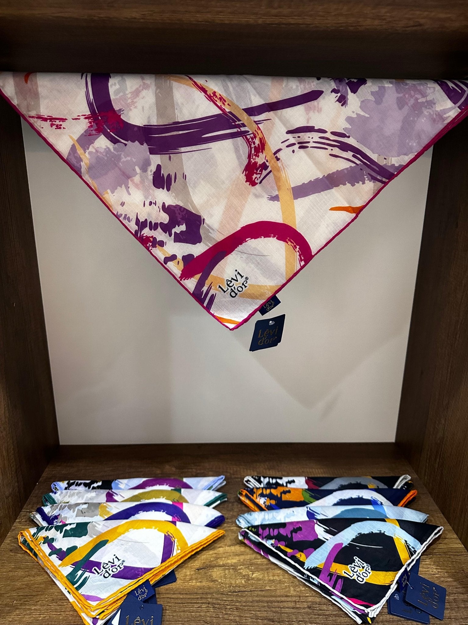 LEVİDOR Cotton Eşarp 16377 - Mor Tonları - Organic ScarfsOrganic Scarfs