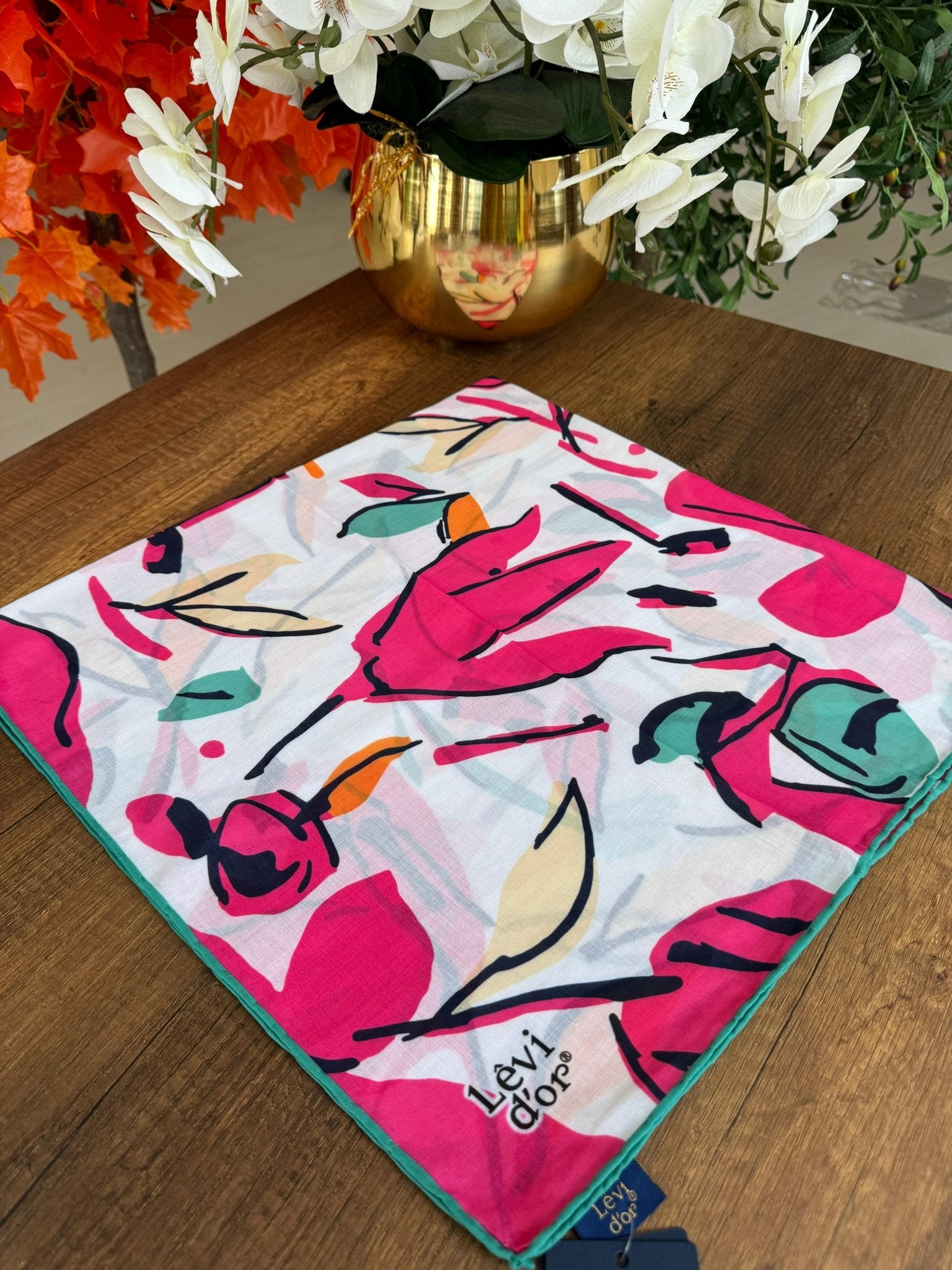 LEVİDOR Cotton Eşarp 16379 - Fuşya - Organic ScarfsOrganic Scarfs